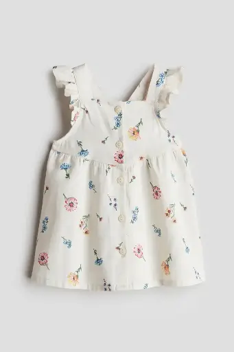Robe volantée en coton